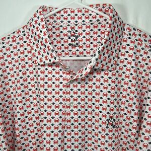 Rhoback The Chesapeake Golf Polo Shirt Mens Size 2XL Maryland Crabs Football AOP